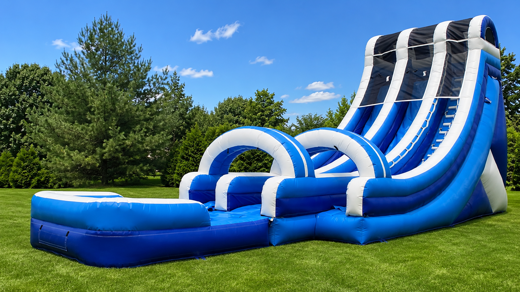 24’ Riptide Rush Double Lane Water Slide with Pool rental
